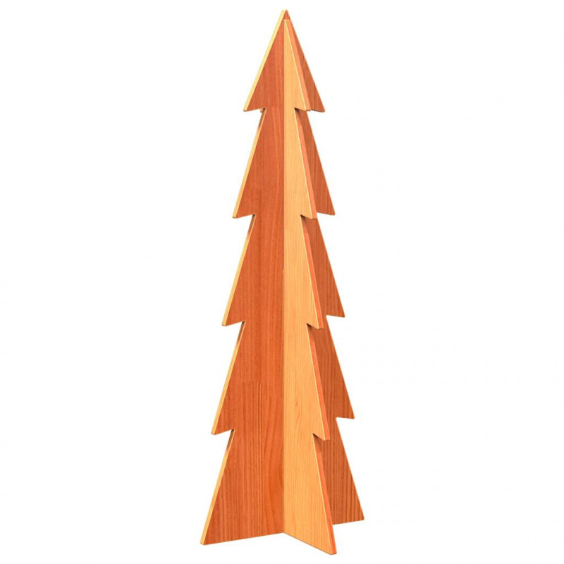 Drewniana choinka do udekorowania, woskowy brąz, 112 cm, sosna