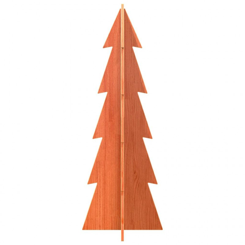 Drewniana choinka do udekorowania, woskowy brąz, 112 cm, sosna
