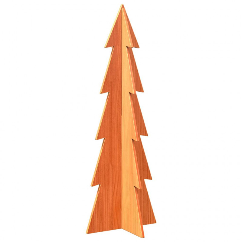 Drewniana choinka do udekorowania, woskowy brąz, 112 cm, sosna
