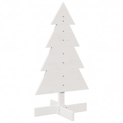 Drewniana choinka do udekorowania, biała, 80 cm, sosnowa