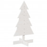 Drewniana choinka do udekorowania, biała, 80 cm, sosnowa