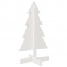 Drewniana choinka do udekorowania, biała, 80 cm, sosnowa
