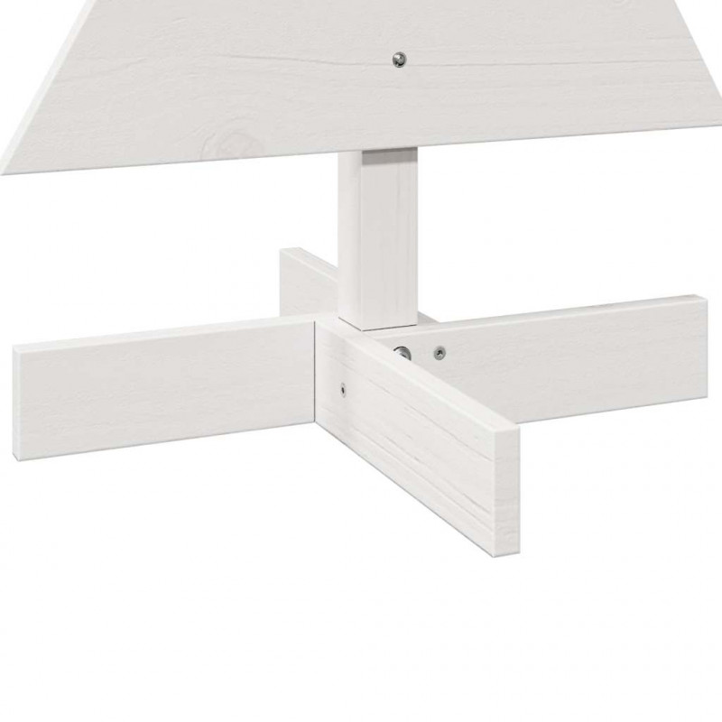 Drewniana choinka do udekorowania, biała, 80 cm, sosnowa