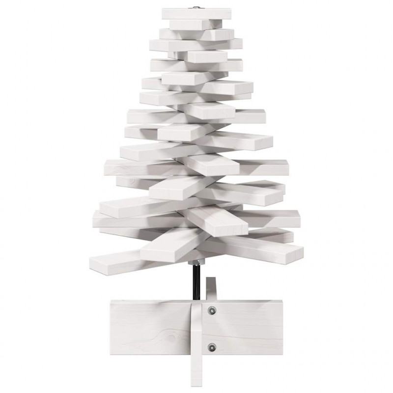 Drewniana choinka do udekorowania, biała, 60 cm, sosnowa