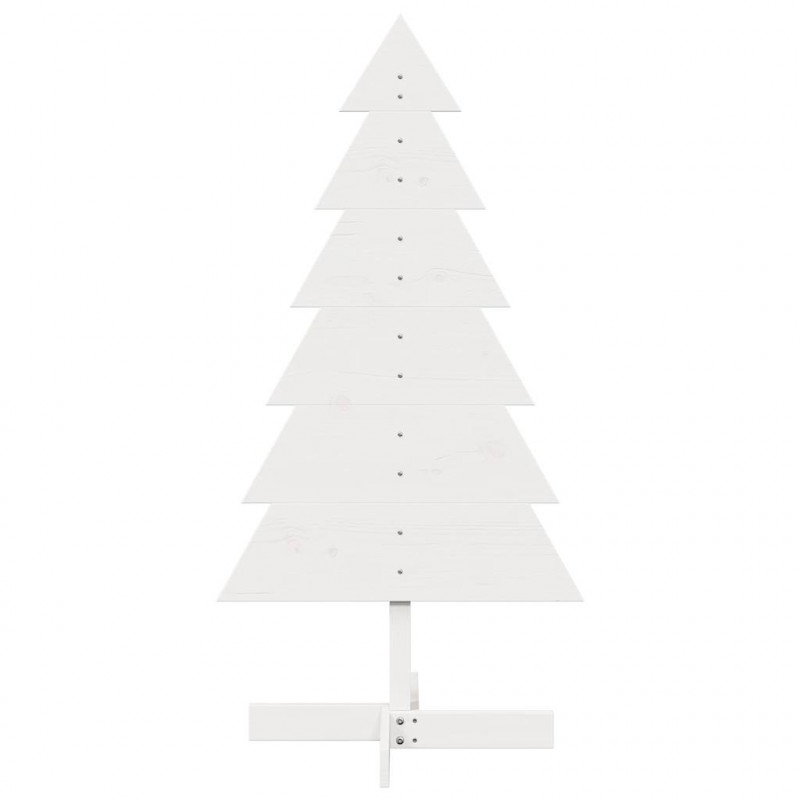 Drewniana choinka do udekorowania, biała, 120 cm, sosnowa