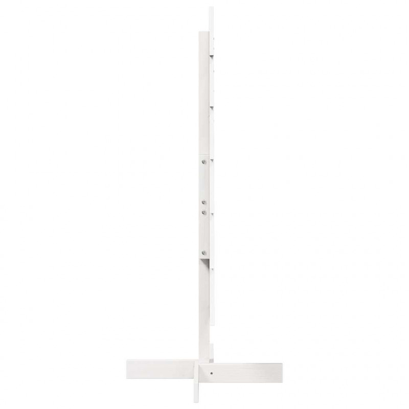 Drewniana choinka do udekorowania, biała, 120 cm, sosnowa
