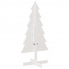 Drewniana choinka do udekorowania, biała, 120 cm, sosnowa