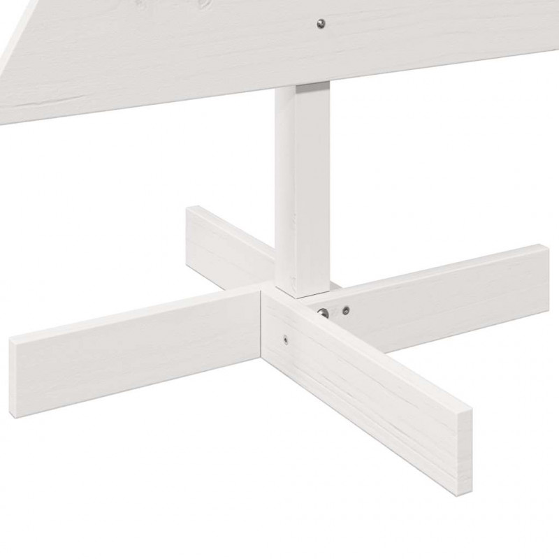 Drewniana choinka do udekorowania, biała, 120 cm, sosnowa
