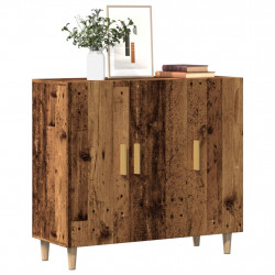 Szafka, stare drewno, 90x34x80 cm, materiał drewnopochodny