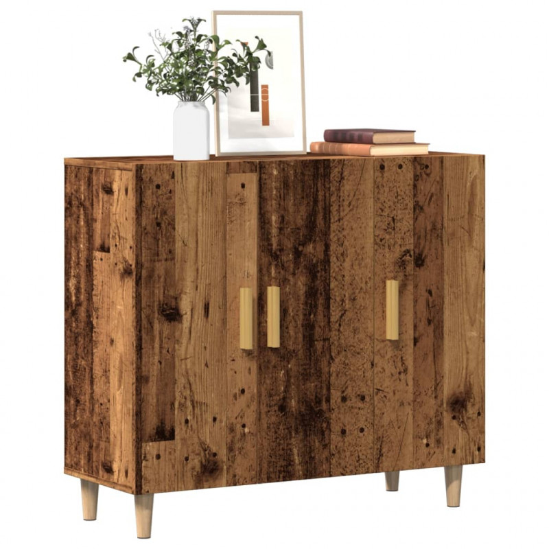 Szafka, stare drewno, 90x34x80 cm, materiał drewnopochodny