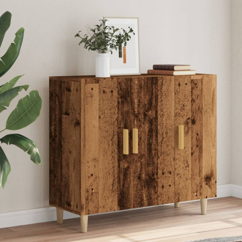 Szafka, stare drewno, 90x34x80 cm, materiał drewnopochodny