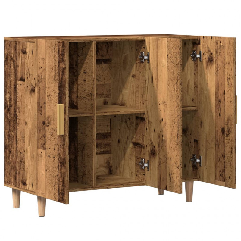 Szafka, stare drewno, 90x34x80 cm, materiał drewnopochodny