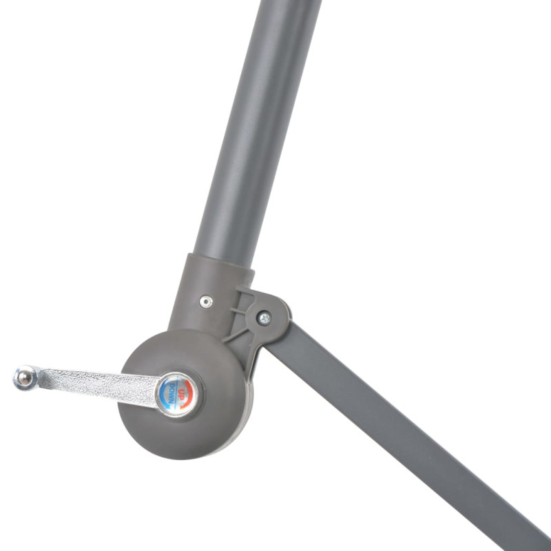 Parasol wiszący na aluminiowym słupku, bordowy, 300 cm