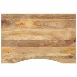 Blat biurka, z wycięciem, 80x60x2,5 cm, surowe drewno mango