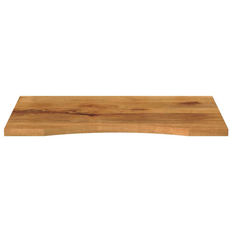 Blat biurka, z wycięciem, 100x60x2,5 cm, surowe drewno mango