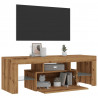 Szafka pod TV z oświetleniem LED, dąb artisan, 120x36,5x40 cm