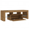 Szafka pod TV z oświetleniem LED, dąb artisan, 120x36,5x40 cm