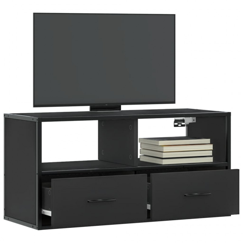 Szafka pod telewizor, czarna, 80x31x39,5 cm