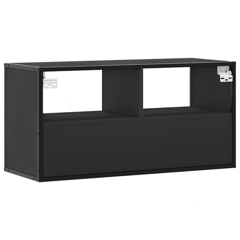 Szafka pod telewizor, czarna, 80x31x39,5 cm