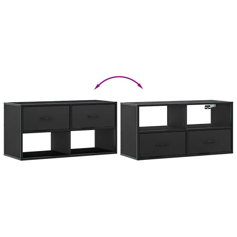 Szafka pod telewizor, czarna, 80x31x39,5 cm