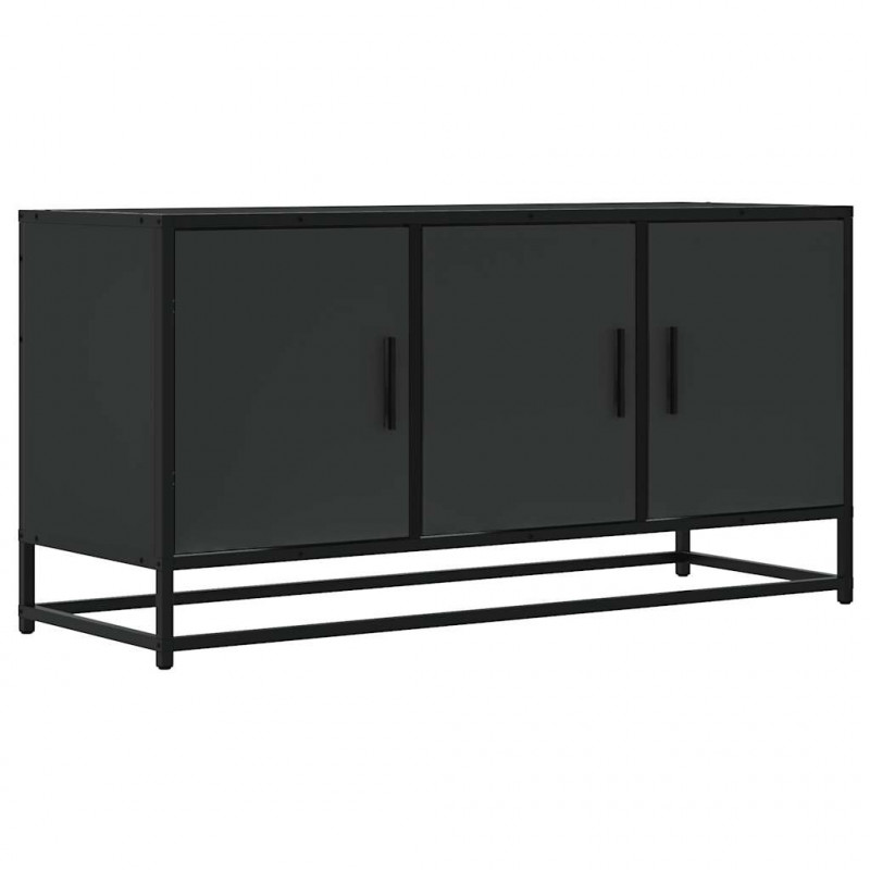 Szafka pod TV, czarna, 100x35x50 cm