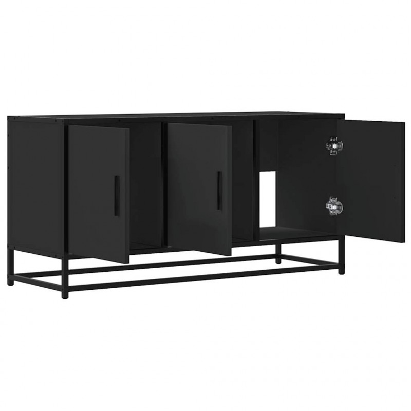Szafka pod TV, czarna, 100x35x50 cm