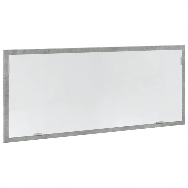 Lustro łazienkowe LED, szarość betonu, 100x8,5x37 cm