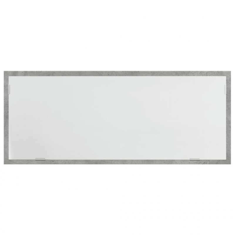 Lustro łazienkowe LED, szarość betonu, 100x8,5x37 cm