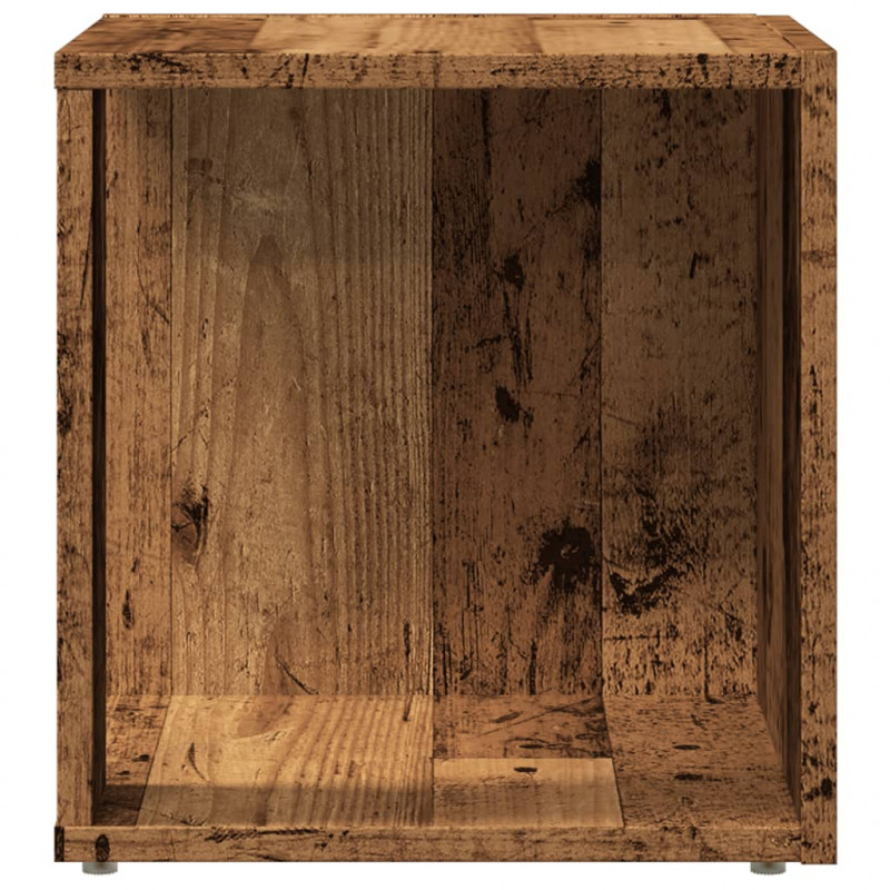 Stolik boczny, kolor starego drewna, 33x33x34 cm