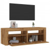Szafka pod TV z oświetleniem LED, dąb artisan, 120x35x40 cm