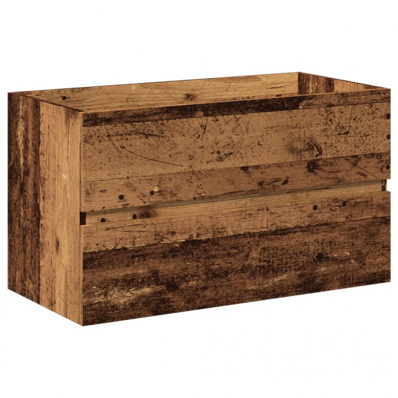 Szafka z umywalką, stare drewno, 81x39,5x49 cm