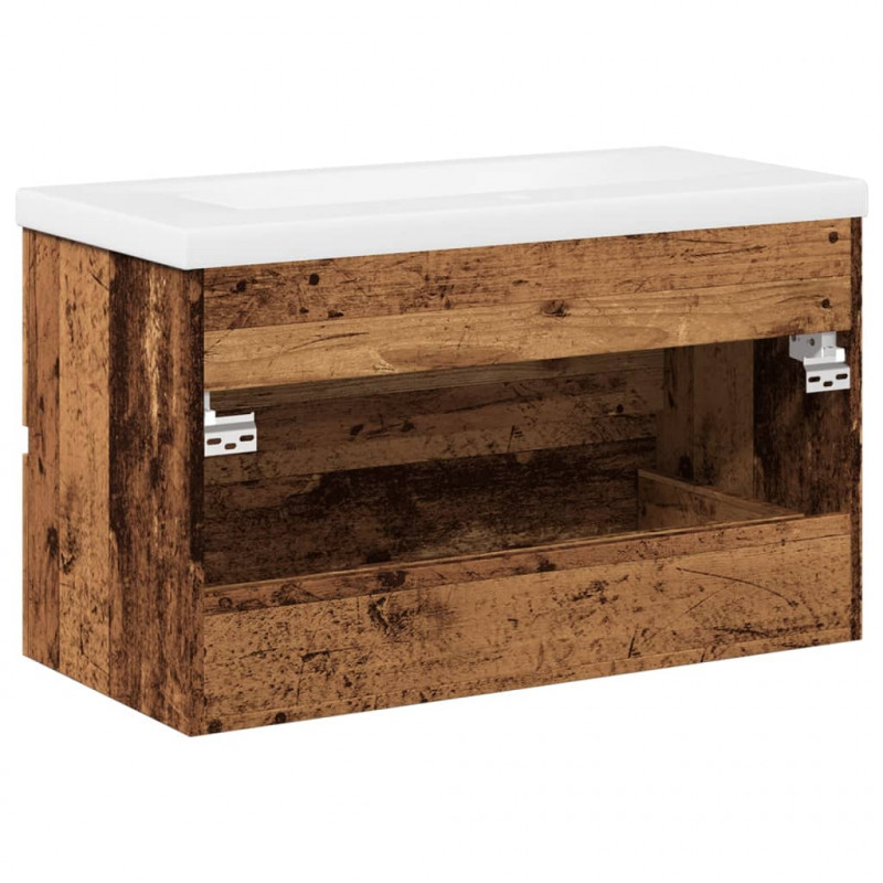 Szafka z umywalką, stare drewno, 81x39,5x49 cm
