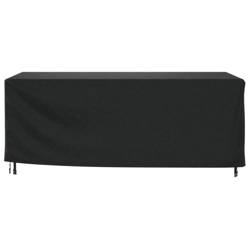 Pokrowce na meble ogrodowe, 2 szt., czarne 240x140x90 cm
