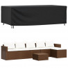 Pokrowce na meble ogrodowe, 2 szt., czarne 300x140x90 cm
