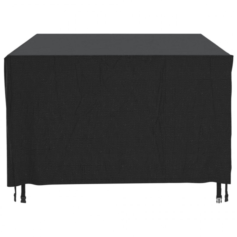 Pokrowce na meble ogrodowe, 2 szt., czarne 300x140x90 cm