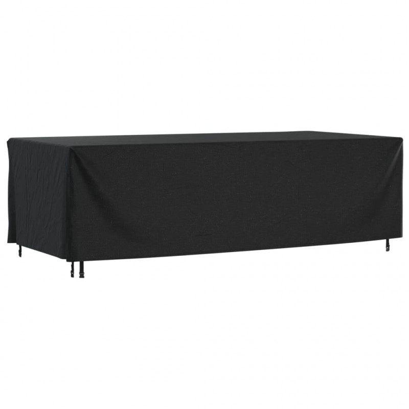 Pokrowce na meble ogrodowe, 2 szt., czarne 300x140x90 cm