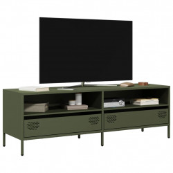 Szafka RTV, oliwkowa, 135x39x43,5 cm, stal walcowana na zimno