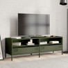 Szafka RTV, oliwkowa, 135x39x43,5 cm, stal walcowana na zimno