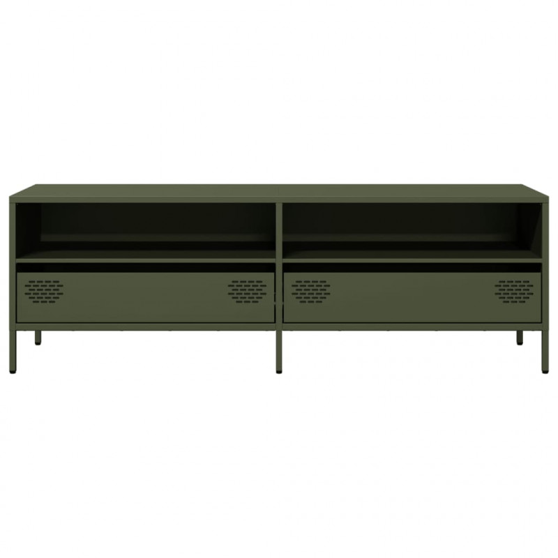Szafka RTV, oliwkowa, 135x39x43,5 cm, stal walcowana na zimno