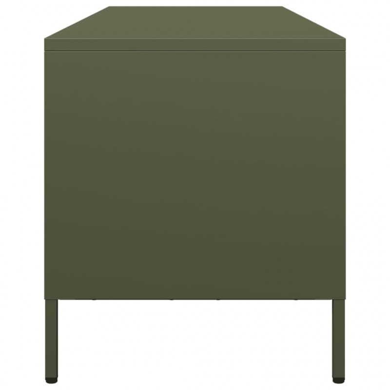 Szafka RTV, oliwkowa, 135x39x43,5 cm, stal walcowana na zimno