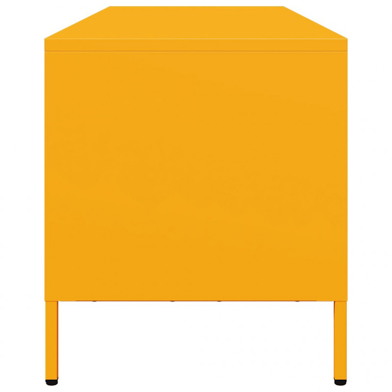 Szafka RTV, żółta, 135x39x43,5 cm, stal walcowana na zimno