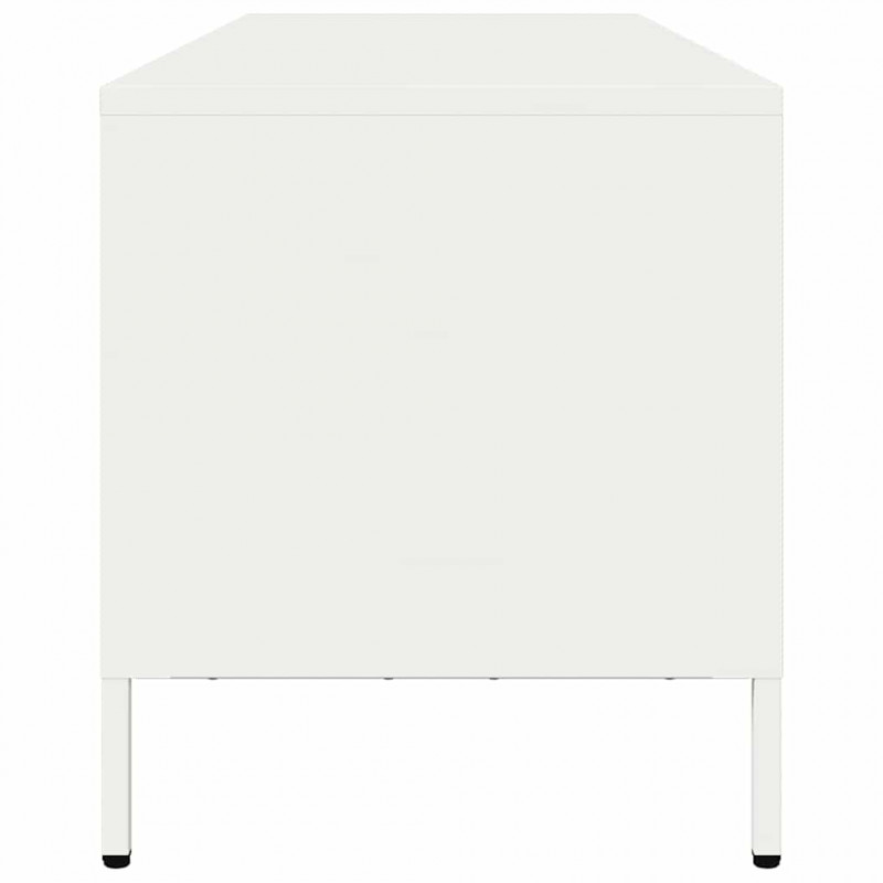Szafka RTV, biała, 135x39x43,5 cm, stal walcowana na zimno