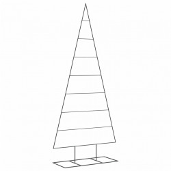 Metalowa choinka świąteczna, do dekoracji, czarna, 210 cm