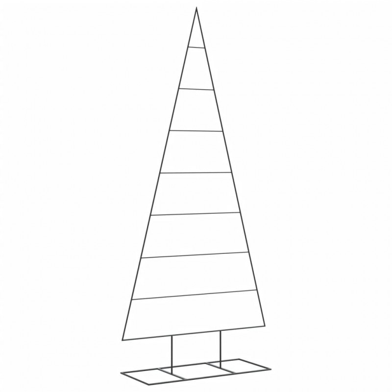 Metalowa choinka świąteczna, do dekoracji, czarna, 210 cm