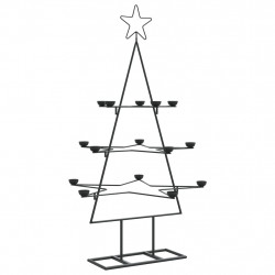 Metalowa choinka świąteczna, do dekoracji, czarna, 105 cm