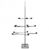 Metalowa choinka świąteczna, do dekoracji, czarna, 105 cm