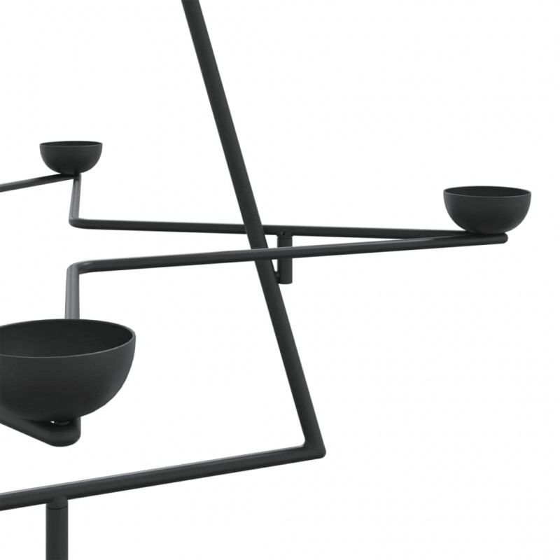 Metalowa choinka świąteczna, do dekoracji, czarna, 105 cm
