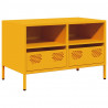 Szafka RTV, musztardowa, 68x39x43,5 cm, stal walcowana na zimno