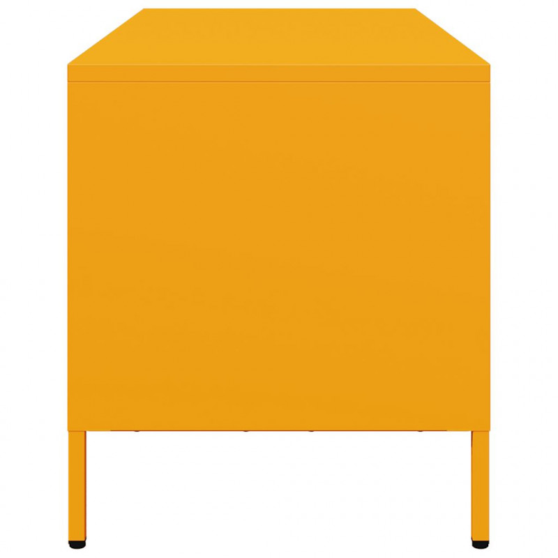 Szafka RTV, musztardowa, 68x39x43,5 cm, stal walcowana na zimno