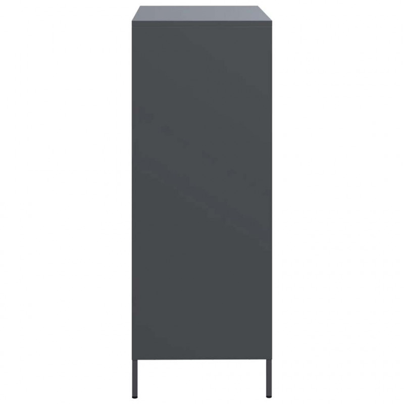 Szafka, antracytowa, 68x39x101,5 cm, stal
